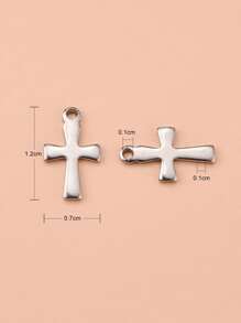 20入組/套十字DIY吊墜 - 銀色 - 查看 5