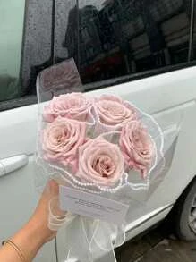 Màu Trắng Tặng Gạc, Sang Trọng Polyester Ngọc Trai Giả Trang Trí Dây Tóc Gạc Cho Đảng - trắng - Xem 4