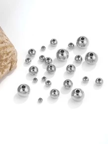50pcs/set Bead DIY Jewelry Accessory - Silver - View 4