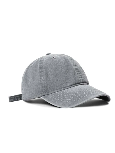 1 pieza Gorra de béisbol vintage unisex con visera curvada y material lavado sencillo para uso casual en primavera y verano