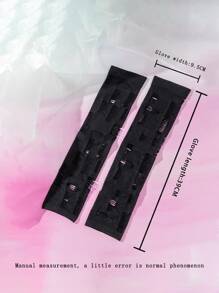 Hollow Out Long Fingerless Gloves - Black - View 3