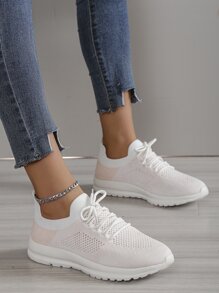 Giày thể thao nữ lưới thoáng khí, thoải mái cho mọi mùa - trắng - Xem 7