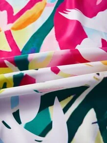 Summer Floral And Letter Graphic Beach Blanket - Multicolor - View 3