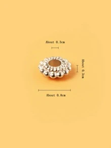 100入组/套釘珠DIY首飾配件 - 銀色 - 查看 3