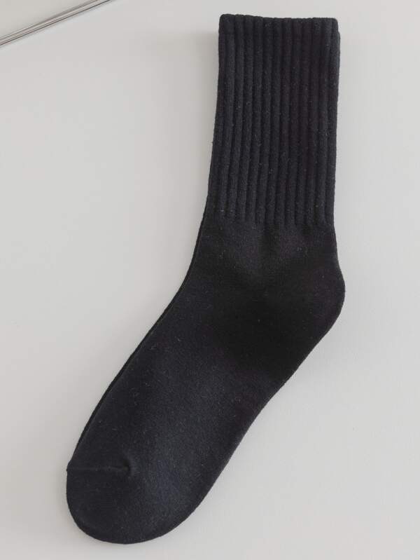 Men Solid Crew Socks