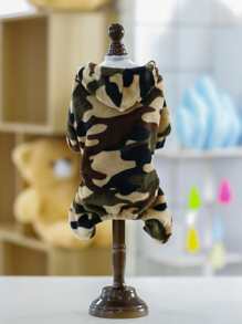 1 Miếng Màu xanh lá Camo Thú cưng Bốn chân Lông cừu áo Đối với Mèo Và Chó , Thích hợp Đối với Mặc hàng ngày - Nhiều màu - Xem 4