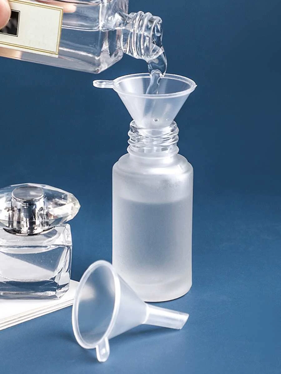 2pcs/set Plastic Funnel, Minimalist Clear Kitchen Funnel For Kitchen - Clear - View 1