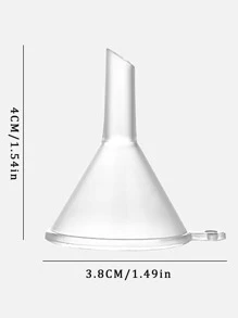 2pcs/set Plastic Funnel, Minimalist Clear Kitchen Funnel For Kitchen - Clear - View 2