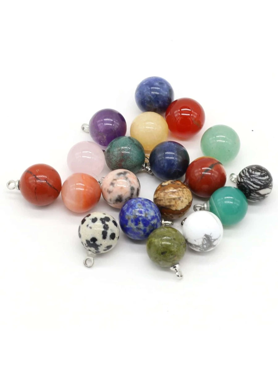 5 piezas/set Colgante DIY de color al azar piedra - Multicolor - Ver 1