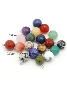 5 piezas/set Colgante DIY de color al azar piedra - Multicolor - Ver 3