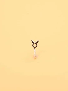 Cuff de nariz Tauro símbolo - Plateado - Ver 2