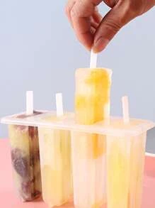 1入組透明冰棒簡約塑膠冰棒模具