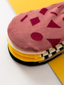 Hombres 6 pares Calcetines de rayas - Multicolor - Ver 2