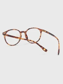 1pair Tortoiseshell Frame Eyeglasses Clear Glasses Accessories Glasses Accessories For Women - 彩色 - 查看 3