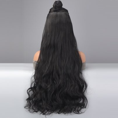 롱 곱슬 합성 붙임 머리 가발