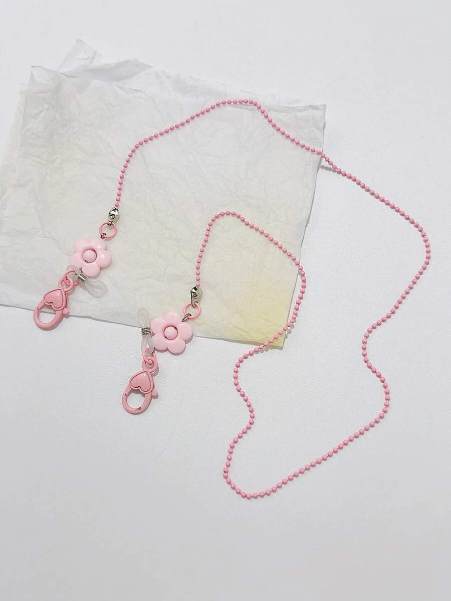 Heart & Flower Decor Face Covering Chain