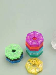 1 Hình Học Di Động Viên Thuốc Hộp Bảo Quản Đơn Giản PP Hộp Bảo Quản Đa Năng Cho Hộ Gia Đình - Màu tím - Xem 3