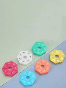 1 Hình Học Di Động Viên Thuốc Hộp Bảo Quản Đơn Giản PP Hộp Bảo Quản Đa Năng Cho Hộ Gia Đình - Màu tím - Xem 2