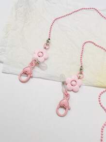 Heart & Flower Decor Face Covering Chain