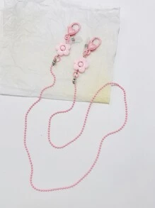 Heart & Flower Decor Face Covering Chain