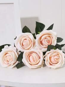 1入/2入人工玫瑰花束，供婚禮和派對裝飾使用 - 香檳色 - 查看 3