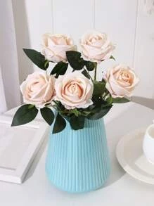 1入/2入人工玫瑰花束，供婚禮和派對裝飾使用 - 香檳色 - 查看 4