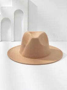 1pc Unisex Vilthoed, Cowboy Stijl Outdoor Party Cap Met Afneembare Hoedketting, Veelzijdige Accessoire