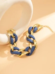 Dây chuyền hai tông màu - Màu xanh lam - Xem 2