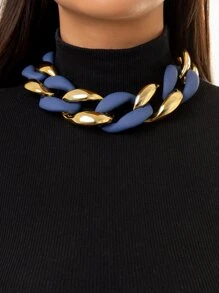 Dây chuyền hai tông màu - Màu xanh lam - Xem 5