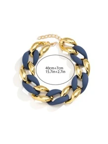 Dây chuyền hai tông màu - Màu xanh lam - Xem 6