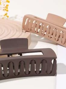 2pcs Rectangle Hair Claw - Multicolor - View 3
