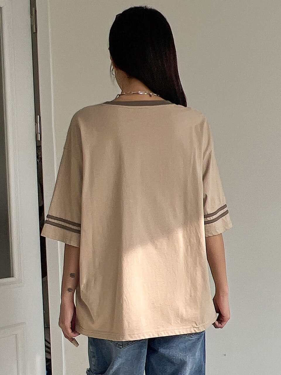 Slogan Graphic Drop Shoulder Tee
