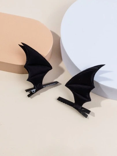 2pcs Bat Wing Decor Hair Clip Street Claw Clips Hair Claws Hair Barrettes, Hair Accessories, Head Accessories, Hair Accessories For Women, Hairpin, Bobby Pins