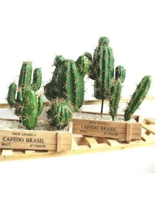 4入組/套PS人造仙人掌家居裝飾和派對用假仙人掌 - 綠色 - 查看 2