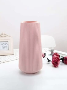 1入組塑膠花瓶適用於花卉和家居裝飾 - 粉色 - 查看 2