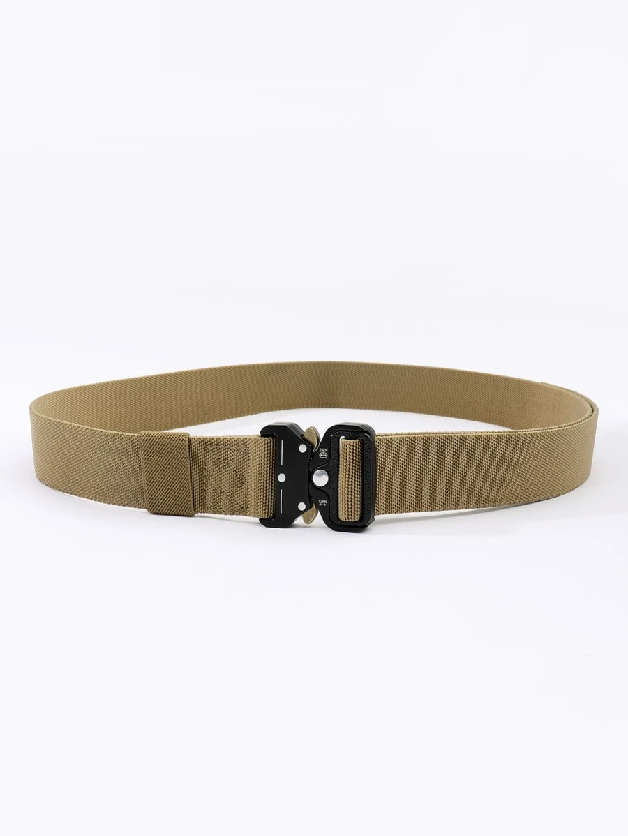 Men Minimalist Tape Belt - Khaki - View 1