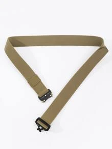 Men Minimalist Tape Belt - Khaki - View 2