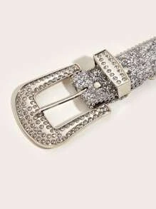 Gürtel mit Strass Dekor - Silber - Übersicht 3