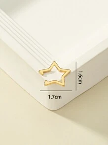 1 Miếng Hình ngôi sao Vòng bít tai / Kẹp mũi - Vàng - Xem 6