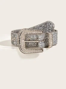 Gürtel mit Strass Dekor - Silber - Übersicht 5