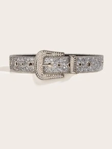 Gürtel mit Strass Dekor - Silber - Übersicht 6