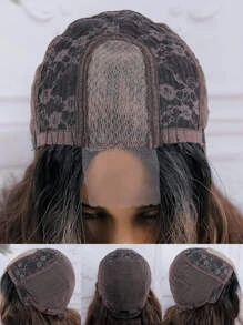 4X1英寸蕾絲長捲曲合成假髮 - 彩色 - 查看 6