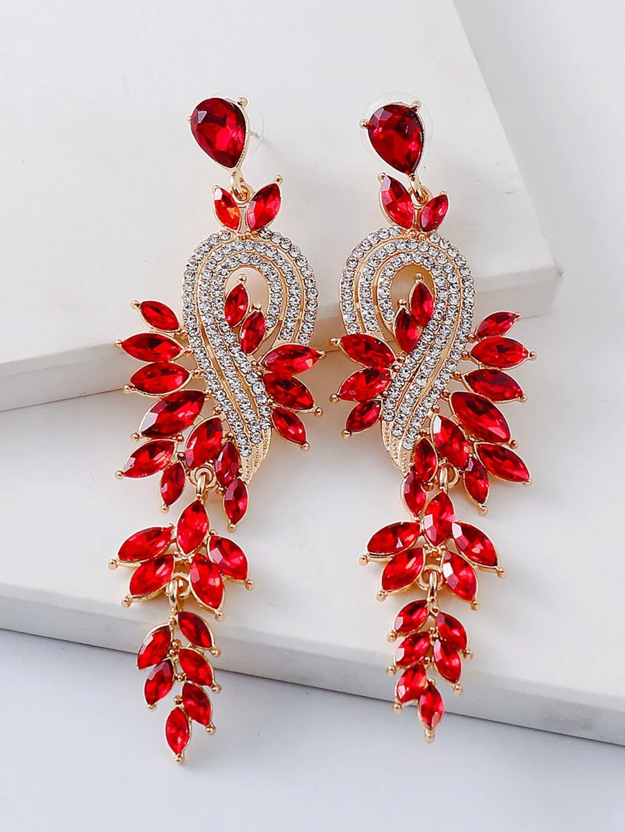 juran Bông tai lủng lẳng - Đỏ - Xem 1