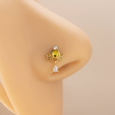 Rhinestone Decor Nose Stud