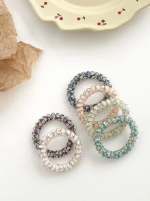 6件套花卉图案螺旋发带休闲款 - 彩色 - 查看 1