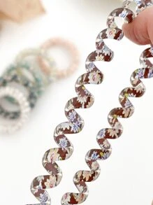 6件套花卉图案螺旋发带休闲款 - 彩色 - 查看 3