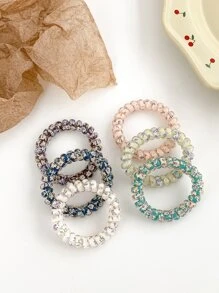 6件套花卉图案螺旋发带休闲款 - 彩色 - 查看 5