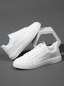 男士板鞋前綁帶運動鞋白色