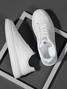 男士板鞋前綁帶運動鞋白色