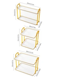 1pc Double-layer Candy Tray, Modern PS Candy Chocolate Tray For Desk, Table - White - View 7